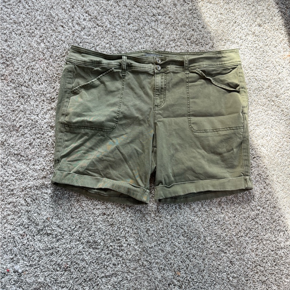 Women's Green Casual Shorts
